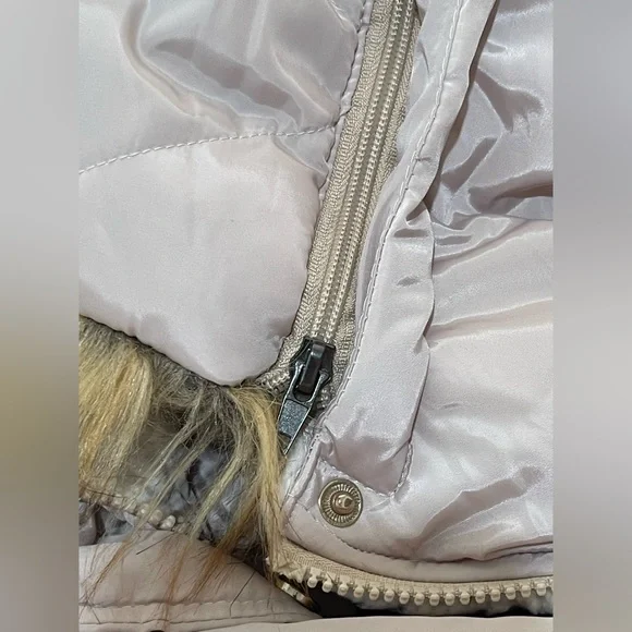 bebe Women's Heavyweight Insulated Long Length Parka Jacket Faux Fur Hood Size L - Picture 5 of 13